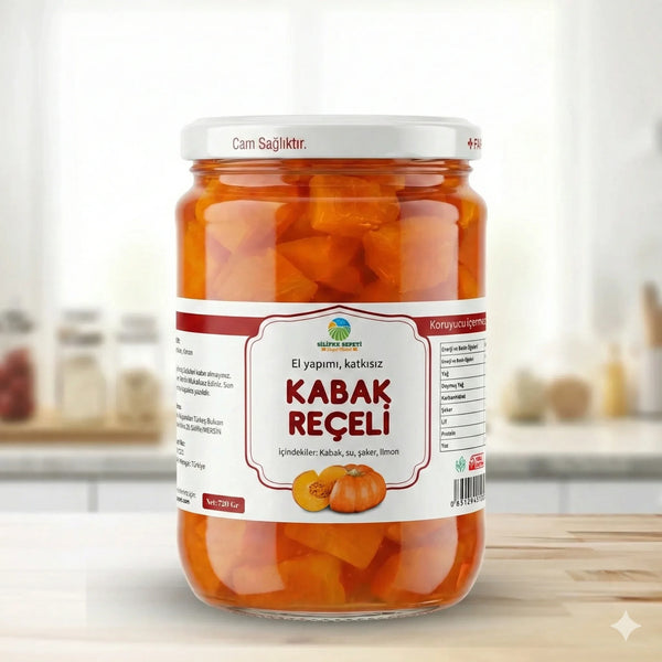 El Yapımı Bal Kabağı Reçeli, Katkısız, Geleneksel- 780 Gr