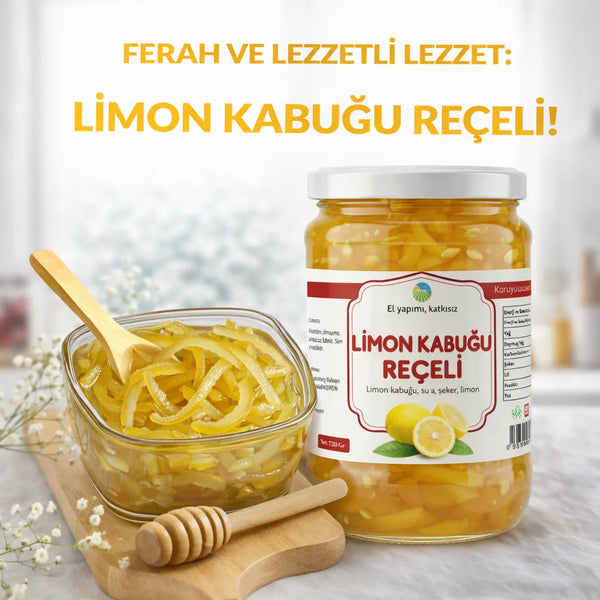 Ev Yapımı Limon Kabuğu Reçeli - 780 Gr