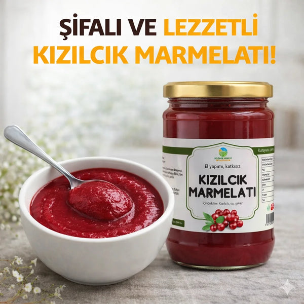 El Yapımı Katkısız Kızılcık Marmelatı 780 Gr
