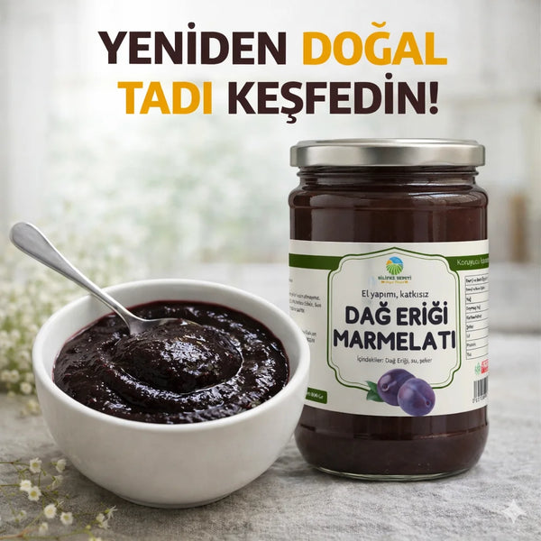 El Yapımı Katkısız Dağ Eriği Marmelatı - 780 Gr