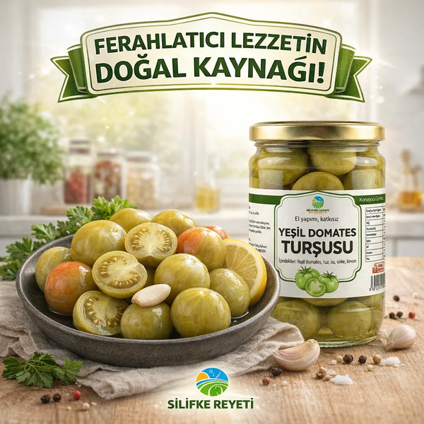 Ev Usulü Yeşil Domates Turşusu Katkısız - 1200 Gr