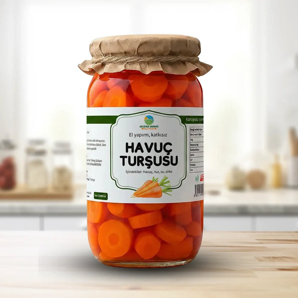 El Yapımı Havuç Turşusu Katkısız Geleneksel 1200 Gr