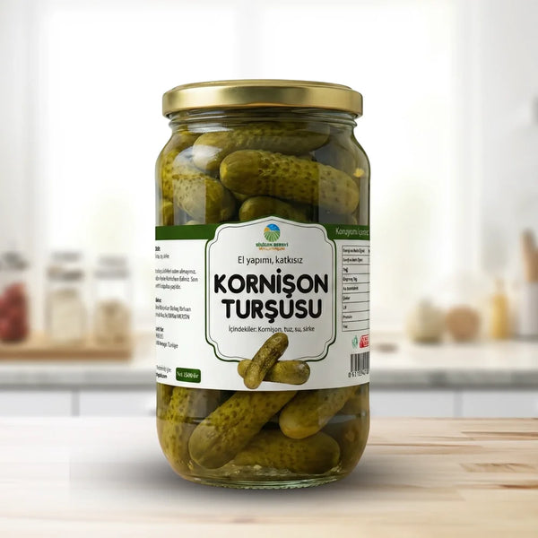 Ev Usulü Kornişon Turşu Katkısız - 1200 Gr