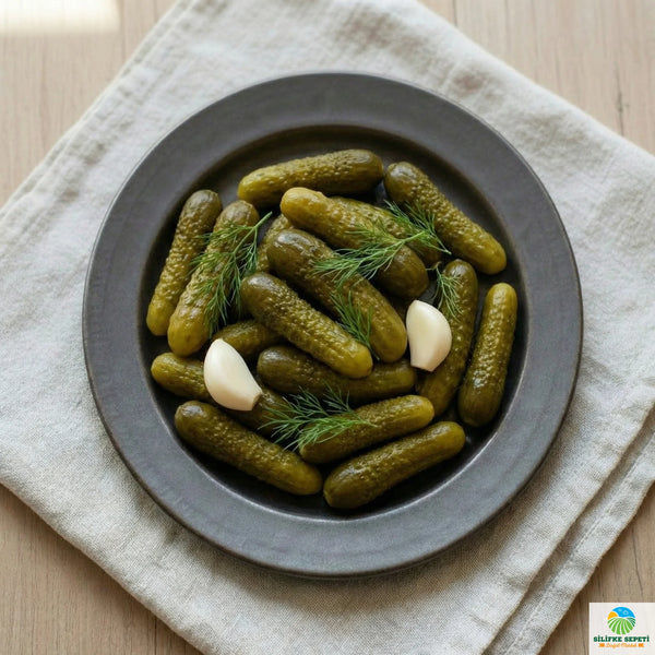 Ev Usulü Kornişon Turşu Katkısız - 1200 Gr