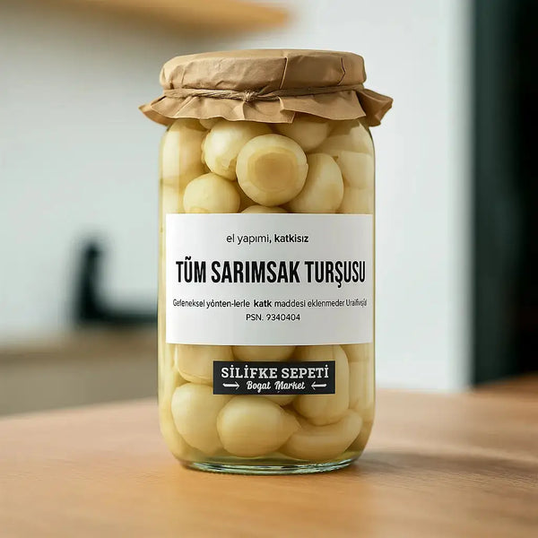 Ev Usulü Tüm Sarımsak Turşusu Katkısız 1200 Gr Satın Al SilifkeSepeti