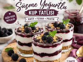 Böğürtlen Reçelli Süzme Yoğurtlu Kup Tatlısı Tarifi