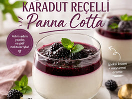 Karadut Reçelli Panna Cotta Tarifi