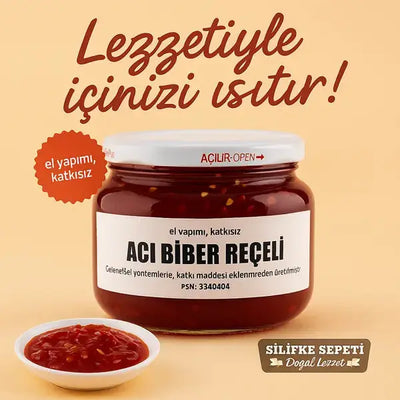 Ev Yapımı Acı Biber Reçeli, Katkısız, Geleneksel - Satın al