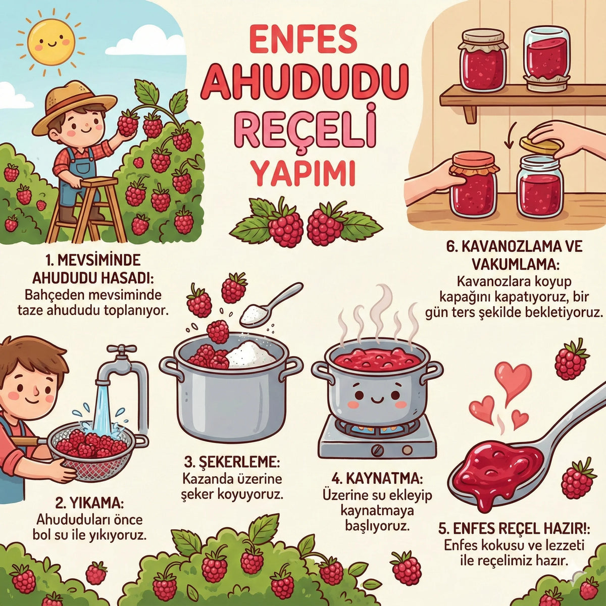 Ev Yapımı Ahududu Reçeli - 780 Gr - nasıl hazırlanır