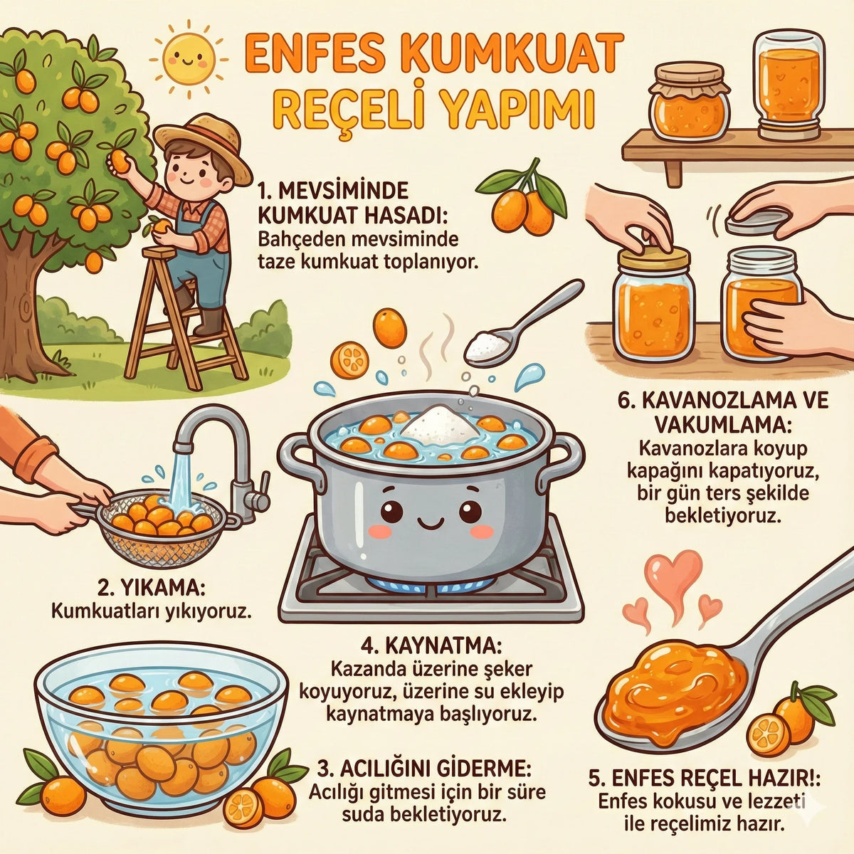 El Yapımı Kamkat Reçeli, Katkısız, Geleneksel- 780 Gr - nasıl hazırlanır