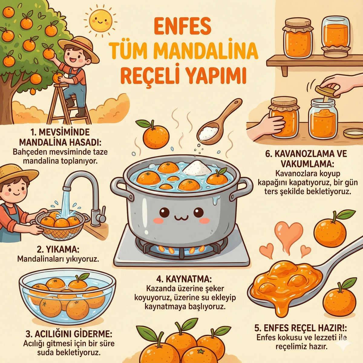 Ev Yapımı Tüm Mandalina Reçeli - 780 Gr - nasıl hazırlanır