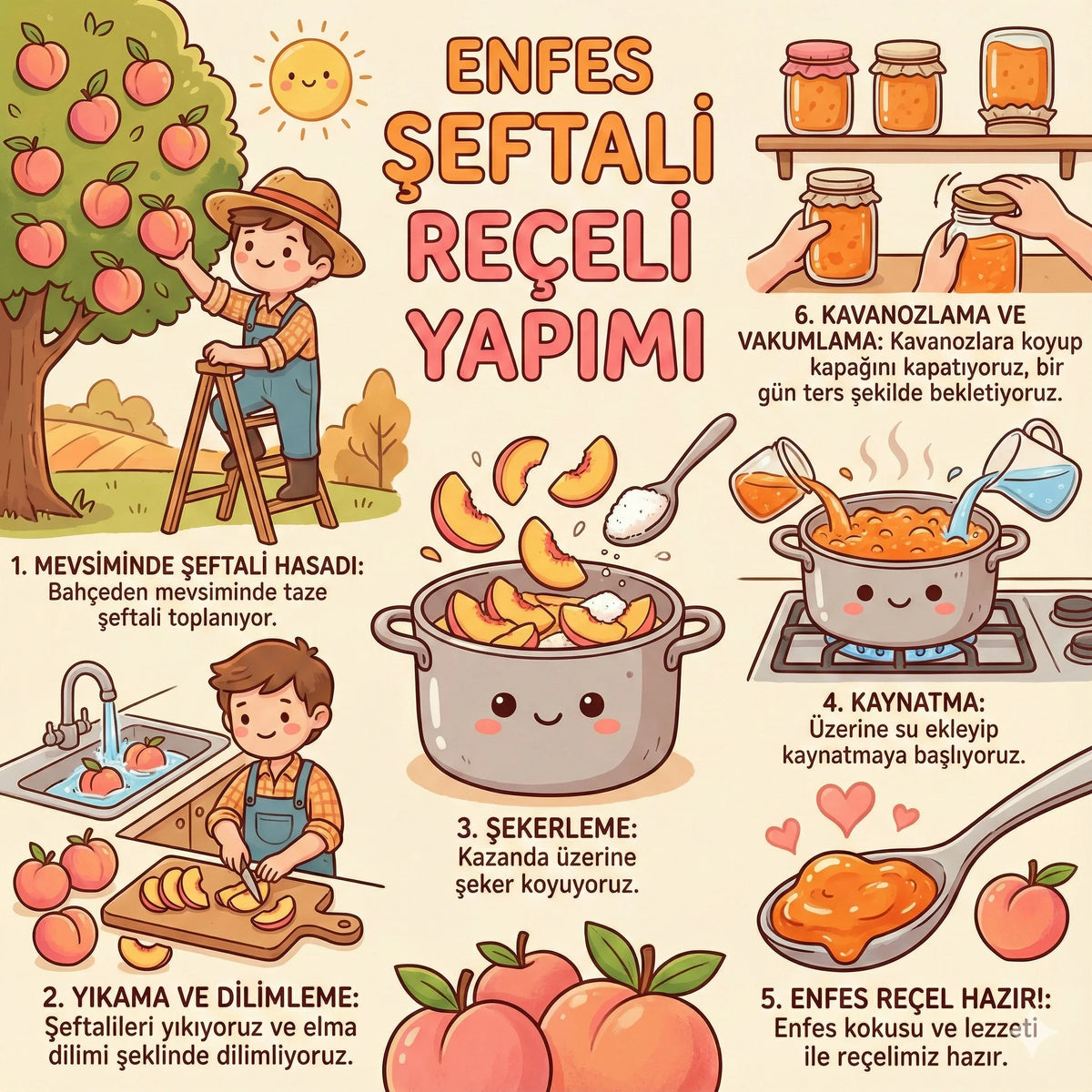 Ev Yapımı Şeftali Reçeli - 780 Gr - nasıl hazırlanır