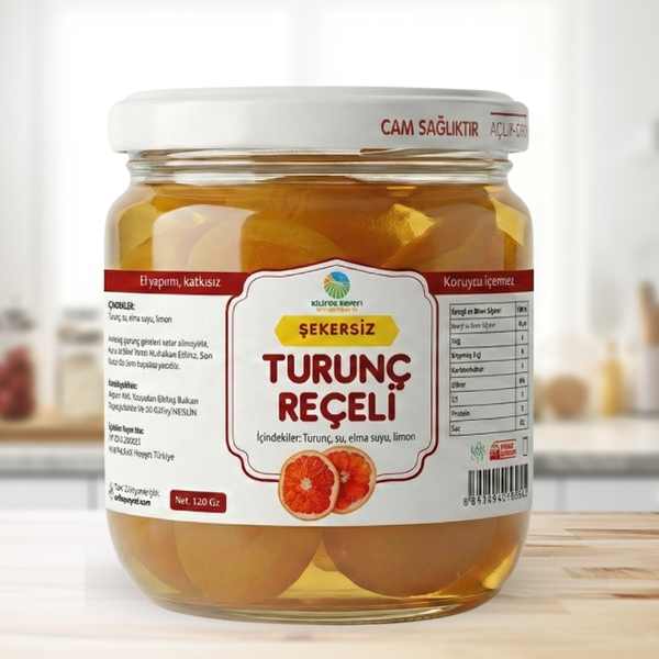 Şekersiz Turunç Reçeli 420 Gr | Elma Suyu ile Tatlandırılmış