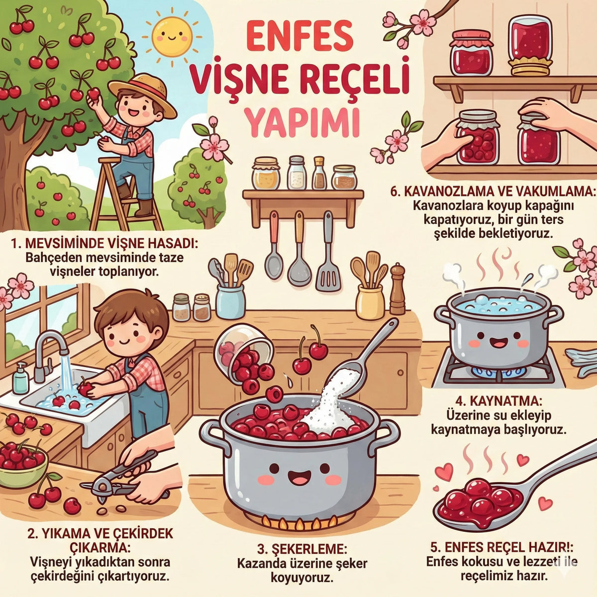 Ev Yapımı Vişne Reçeli - 780 Gr - nasıl hazırlanır
