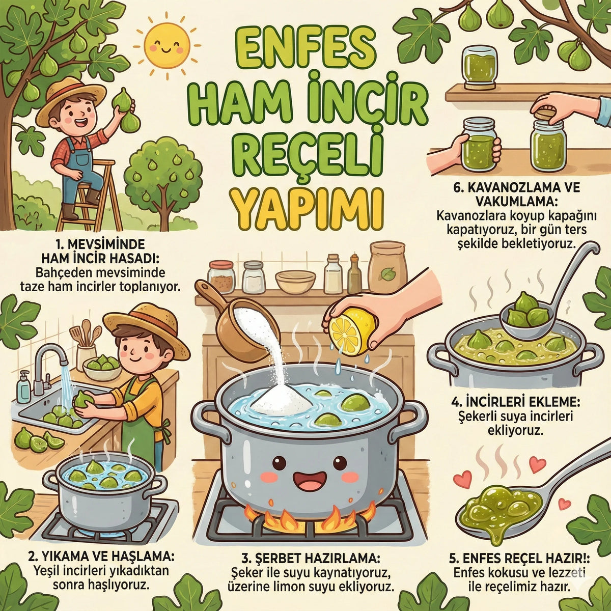 Ev Yapımı Yeşil İncir Reçeli - 780 Gr - nasıl hazırlanır